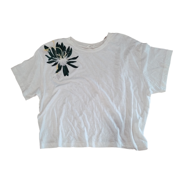 Anna Glover X H&M Cropped Floral Tee - Picture 1 of 5